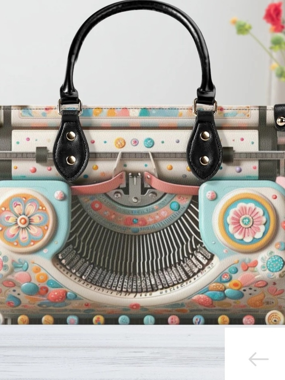 Colorblock Pastel Satchel — Pink, White & Aqua with Black Trim